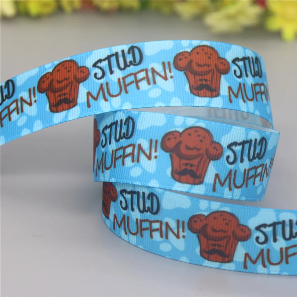 Dumw 50Yards Stud Muffin Stampato Nastro In Grosgrain Accessori Materiale Copricapo Decorazione Fai Da Te Cucito Artigianale D2198