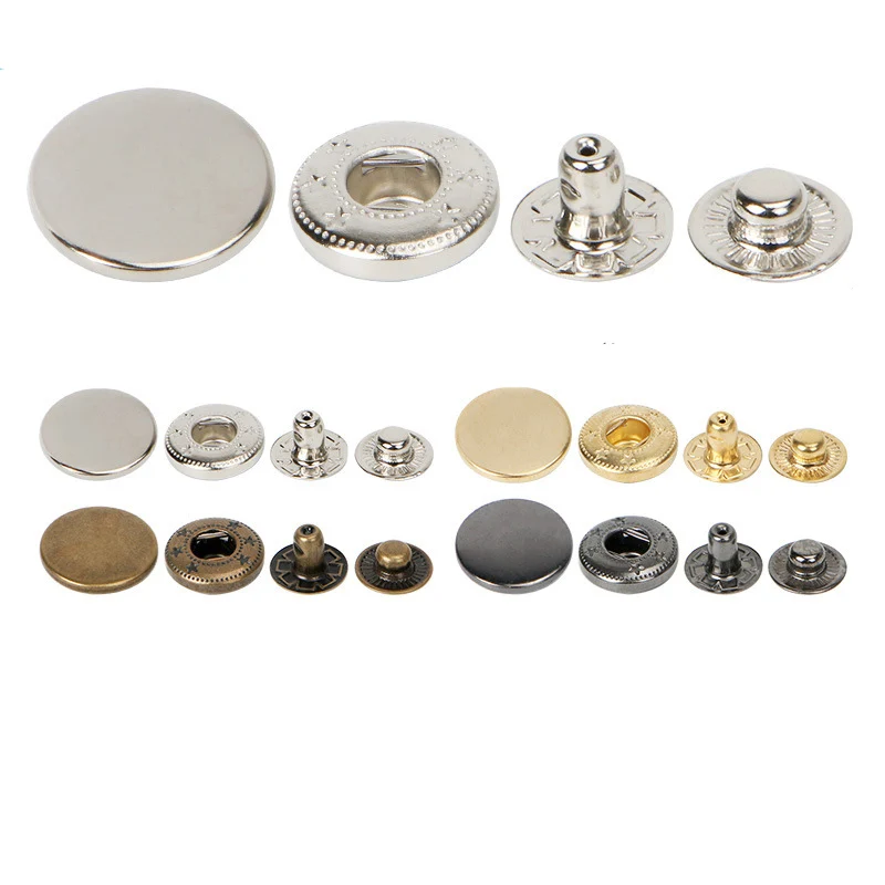100 Set/Pacco Bottoni A Pressione In Ottone Bottoni A Pressione Per Cucire Bottoni A Pressione Per Cucire Borse Per Vestiti Artigianali In Pelle Fatte