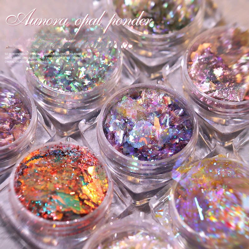 Aurora Nail Glitter Powder Super Immortal Gradient Illusion Acquerello Polarizzato Popolare Magic Mirror Powder Nail Art Decoration