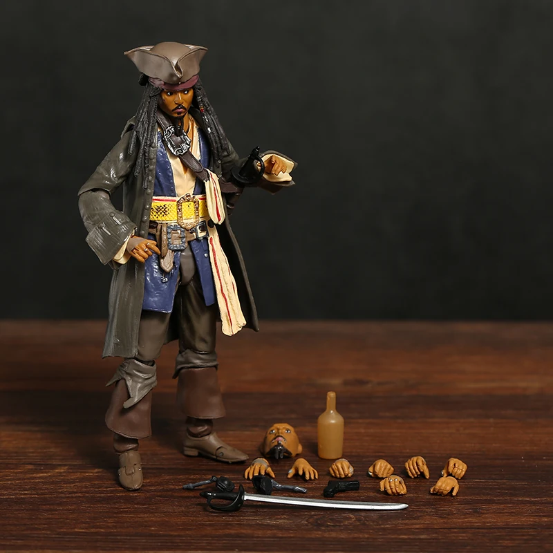 Captain Jack Sparrow Shf Pvc Action Figure Modello Da Collezione Toy Anime Statue Doll
