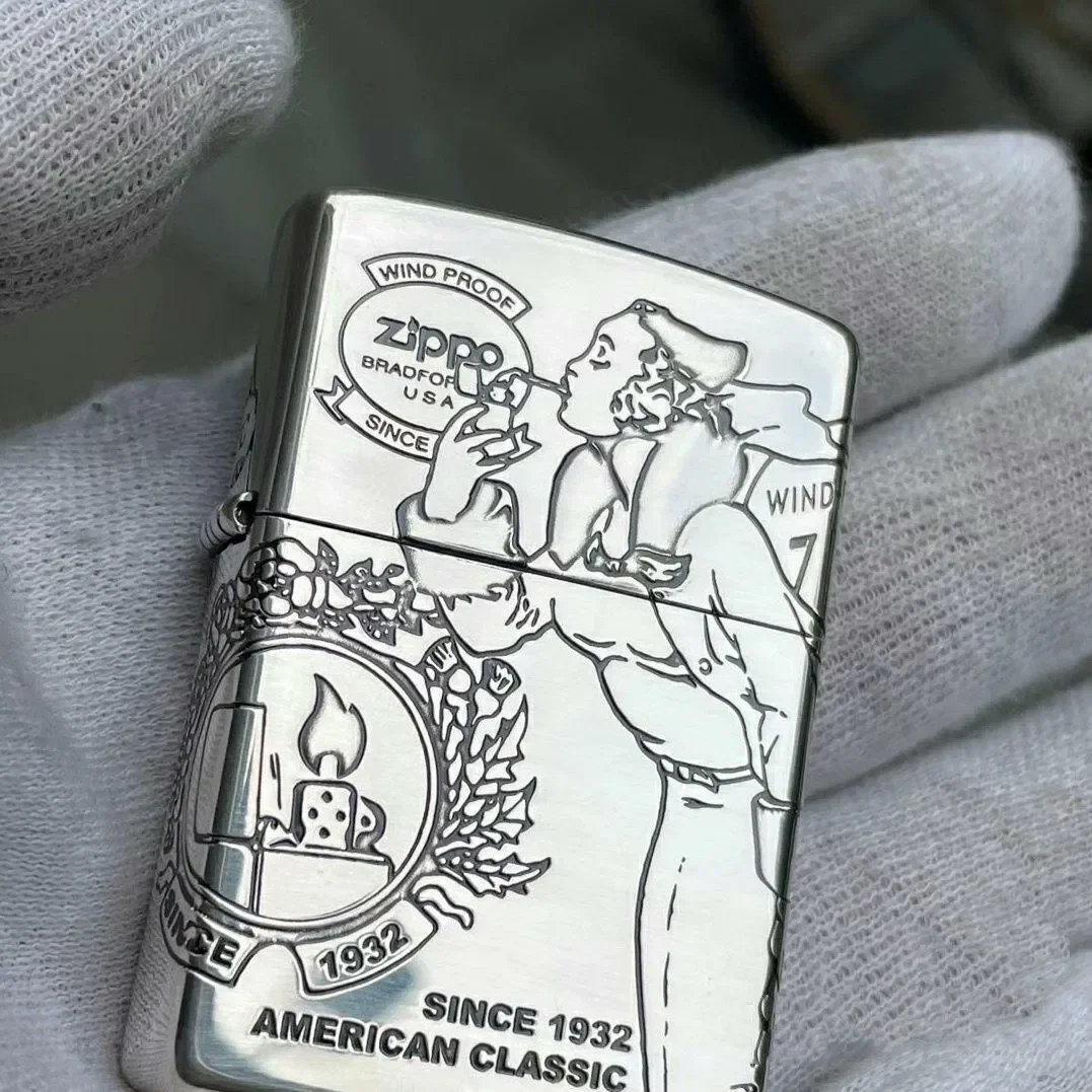 Accendino Zippo Lady American Classic 1932 Silver Chorme Collezione Antivento In Scatola