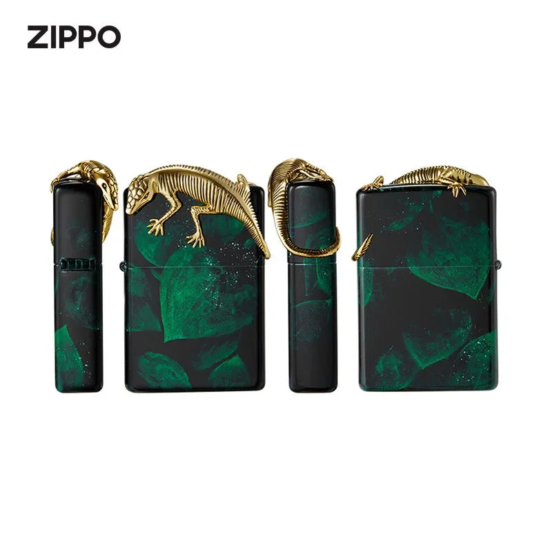 Zippo Lighter Lizard Animal Creature Design Collezione Antivento In Scatola
