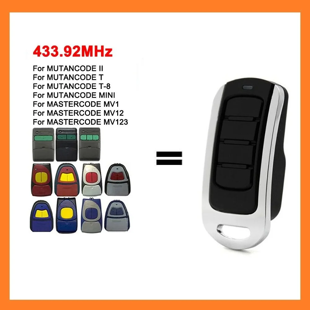 Mutancode Ii/T/T-8/Mini Telecomando Per Porta Del Garage Mastercode Mv1 Mv12 Mv123 Mt1 Mt2 Nt2 Nt4 Comando Telecomando Per Porta Del Garage