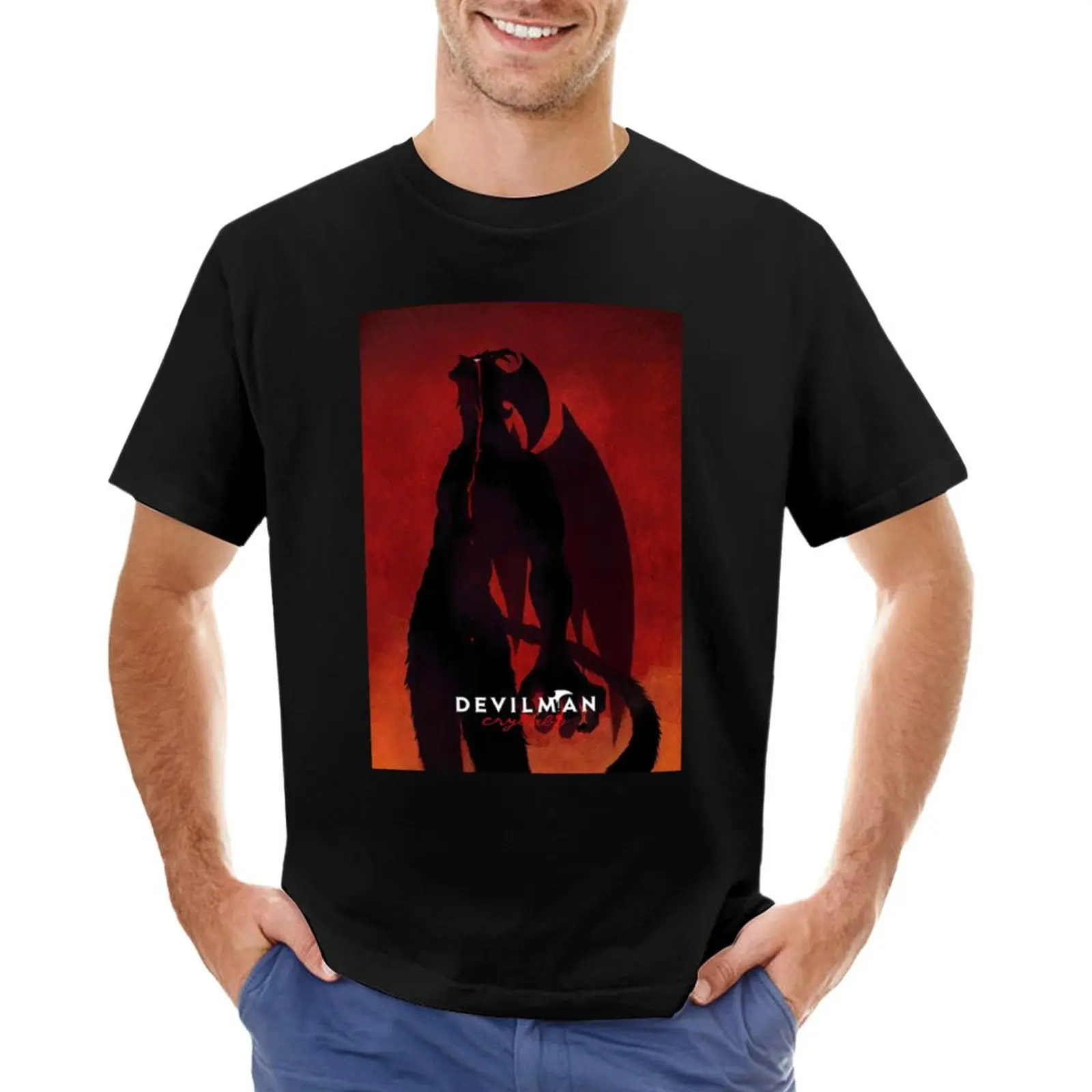 Devilman Crybaby T-Shirt Boys T Shirts Heavyweight T Shirts Mens White T Shirts