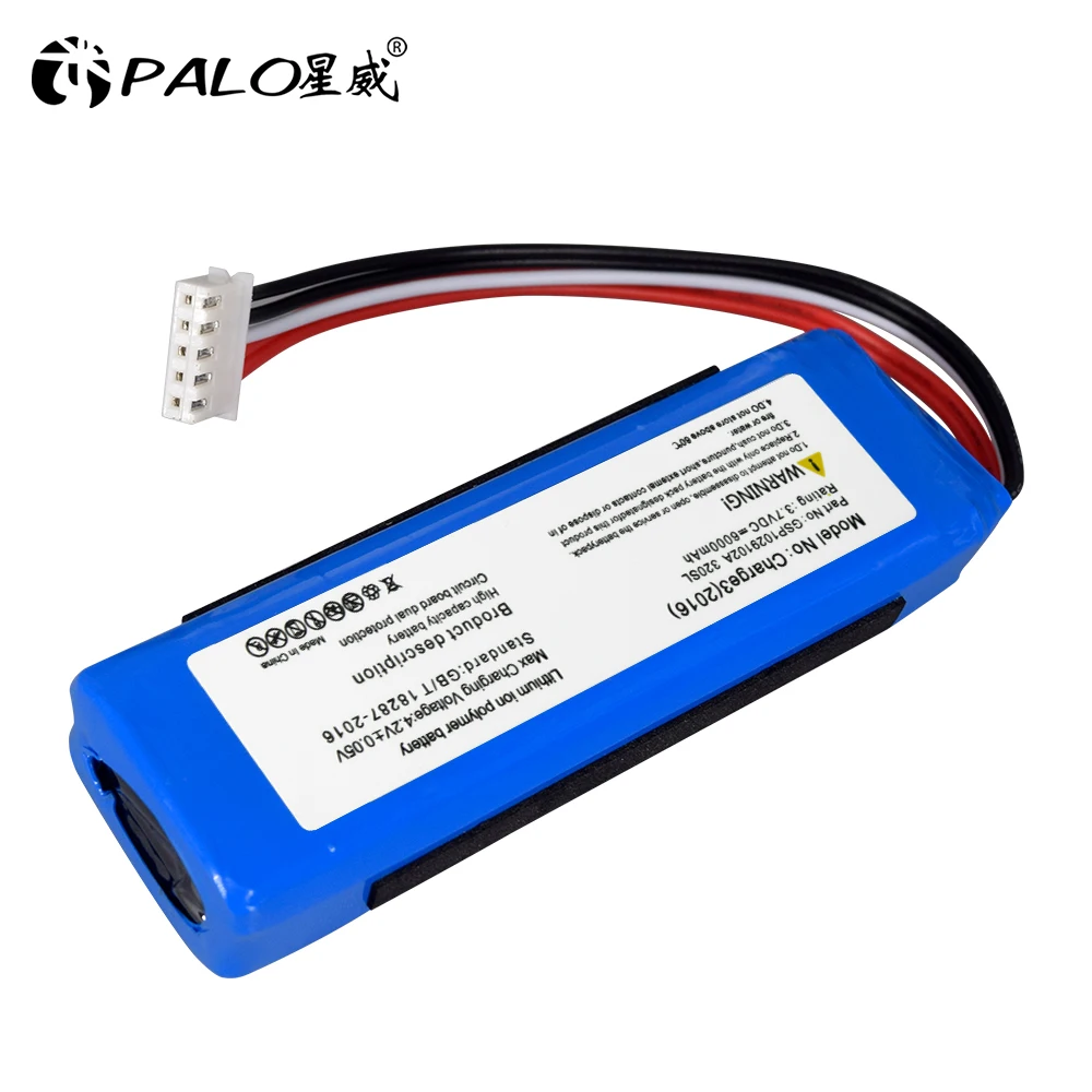 Batteria Palo 3.7V 6000Mah 22,2 Wh Bateria Per Versione Jbl Charge 3 2016