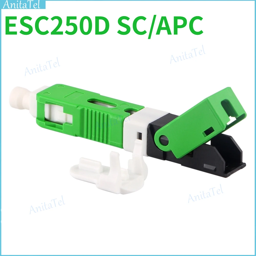 10/50/100 Pz Esc250D Sc/Apc Connettore Rapido Sm Single Mode Fibra Incorporata Attacco Rapido Montaggio Sul Campo Adattatore Connettore Rapido
