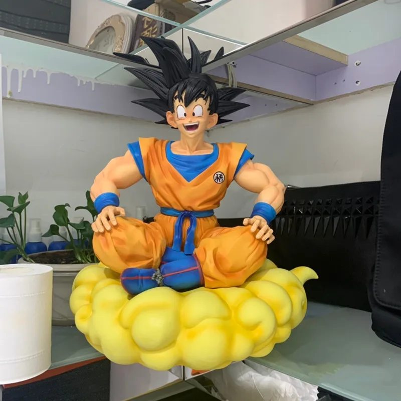 Dragon Ball Action Figure Super Saiyan Son Goku Nimbus Cloud Pole Sitting Cloud Sitting Position Pvc Modello Da Collezione Toy Box