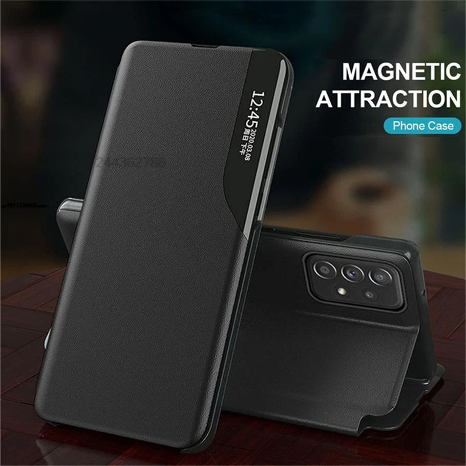 A 32 Sm-A326B Sm-A326B/Ds View Window Smart Flip Case Per Samsung Galaxy A32 5G Cover Luxury Original Leather Mobile Phone Shell