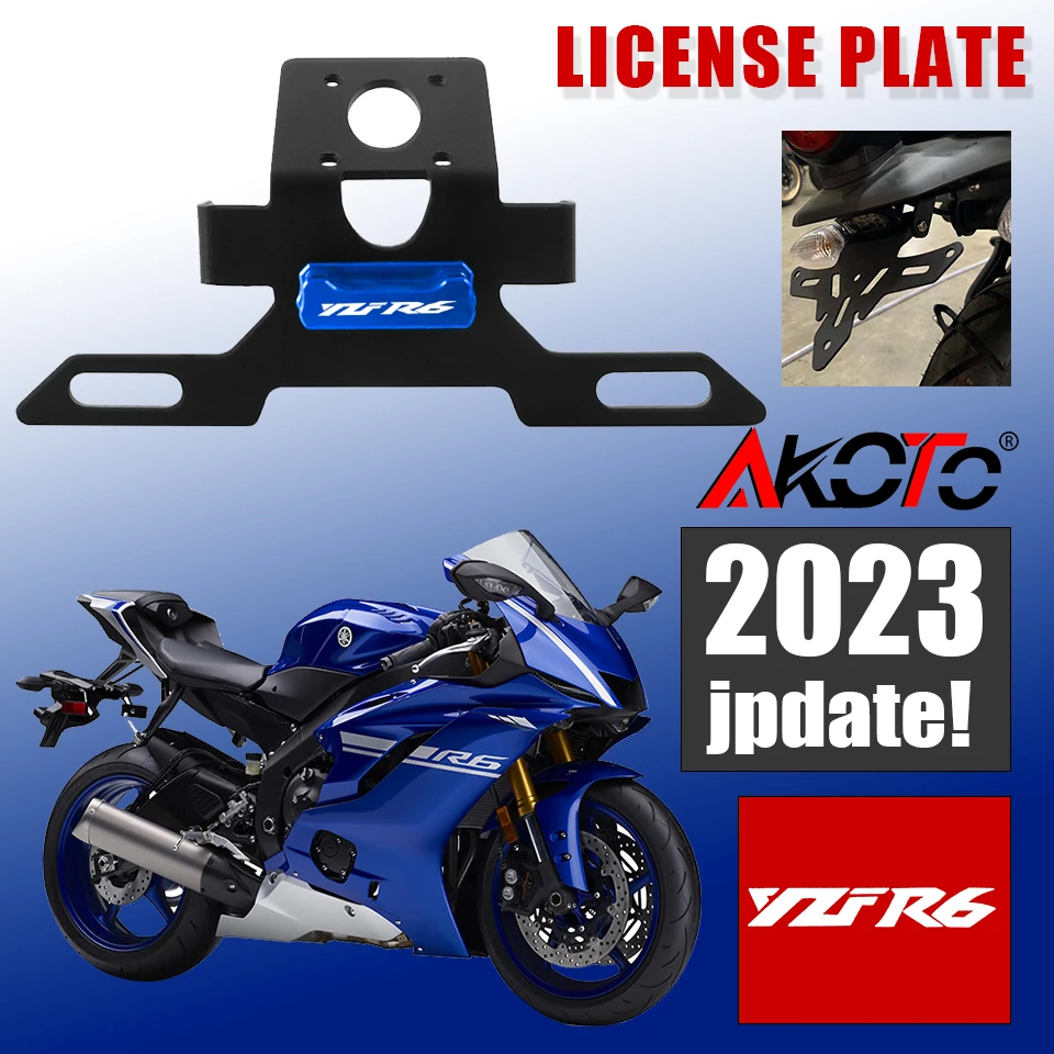 Per Yamaha Yzf-R6 Yzfr6 R6 2017-2020 2019 2018 Moto Porta Targa Posteriore Telaio Posteriore Parafango Eliminatore Staffa