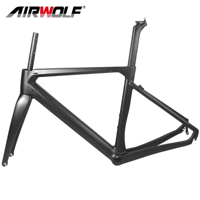 Telaio Da Strada In Carbonio Airwolf Bici Da Corsa 700 * 28C Freno A Disco In Carbonio Telaio Per Bicicletta Telaio Leggero Per Bici Da Strada Con For