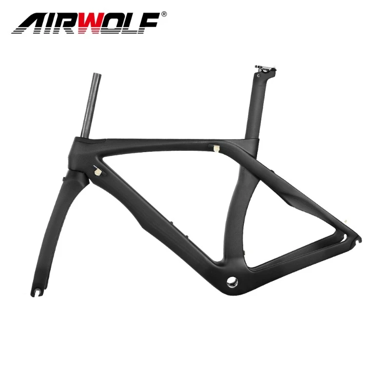 Airwolf New Carbon Bike Frame Telaio Da Strada Ultraleggero In Carbonio 700C X 23C Full Carbon Road Frame Di2 Telaio Per Bicicletta Forcella Reggisell