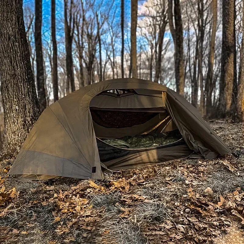 1 Persona Campeggio All'Aperto Impermeabile Ultraleggero Attrezzatura Da Trekking Zaino In Spalla Tenda Riparo Nylon Zanzariera Campeggio Bed Ride