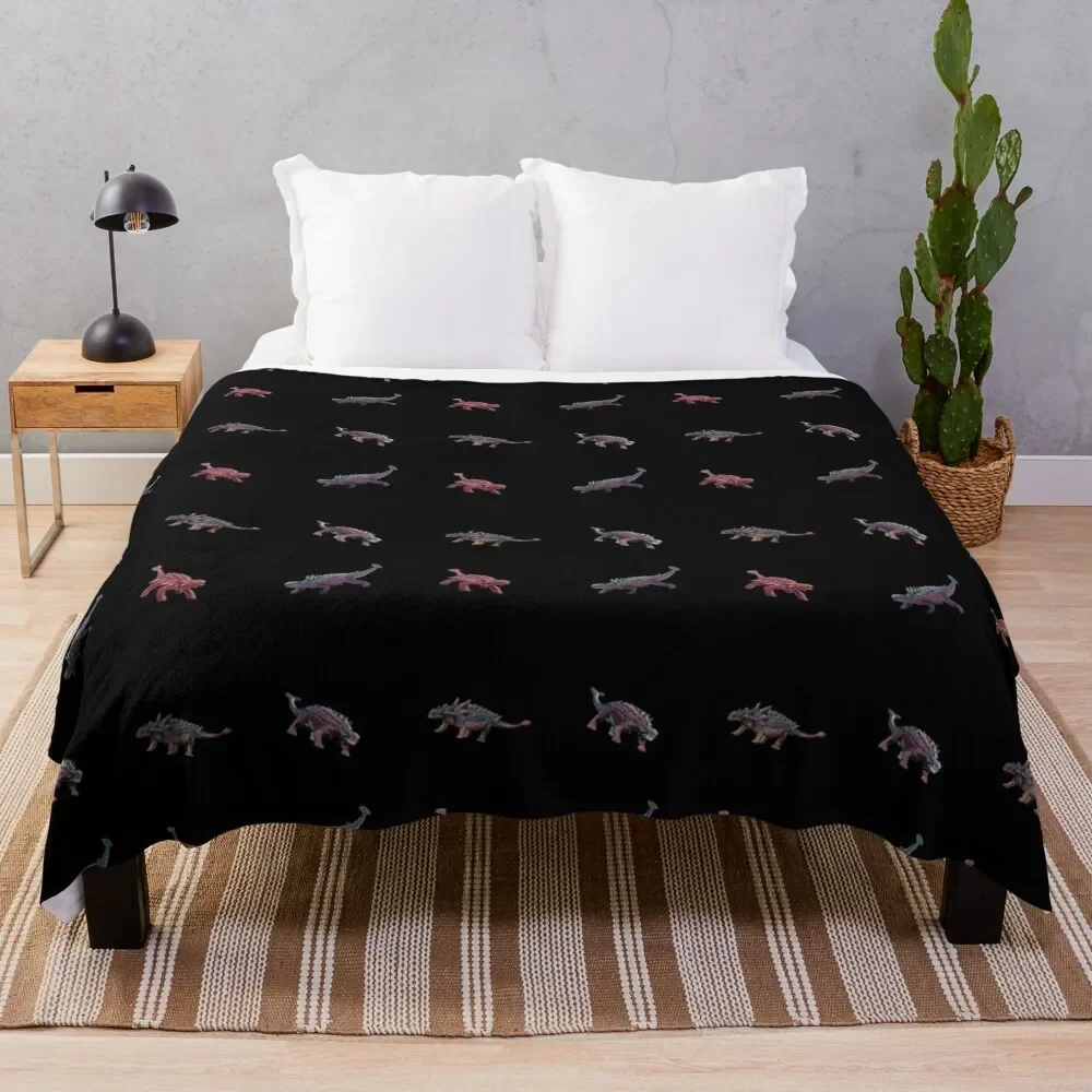 Muslimun Dinosaur Pattern Throw Blanket Thermal For Travel Winter Beds Luxury Addensare Per Coperte Decorative Per Divani