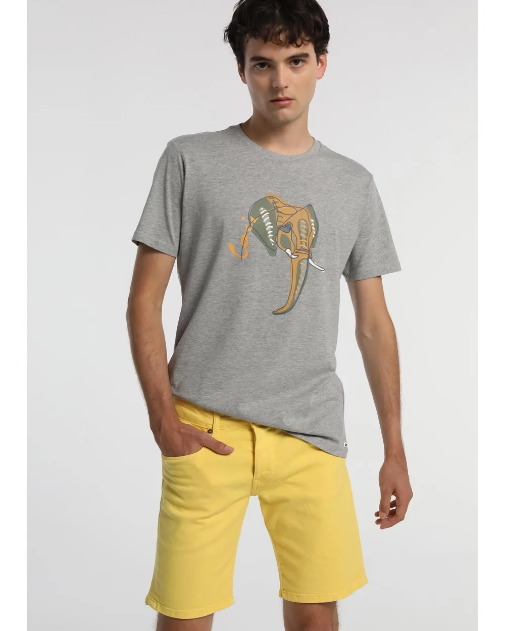 Ona Jeans-Colore Bermuda-Marvin Berm-Luxer-Tiro Regolare-Mezza Chiusura Con Bottone-Sf-Pollici Intaglio