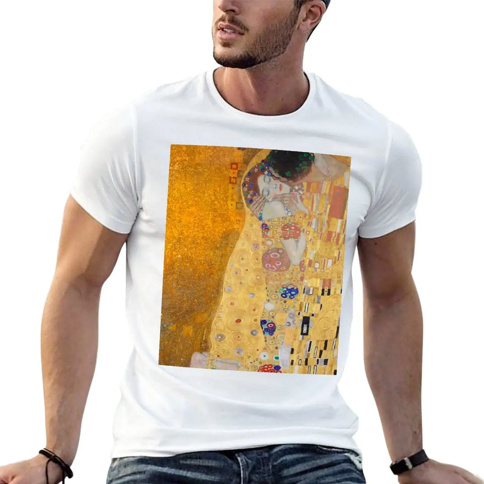 Gustav Klimt - Kissing Adele, Judith E Hygeia T-Shirt Magliette Personalizzate Magliette Aderenti Per Uomo
