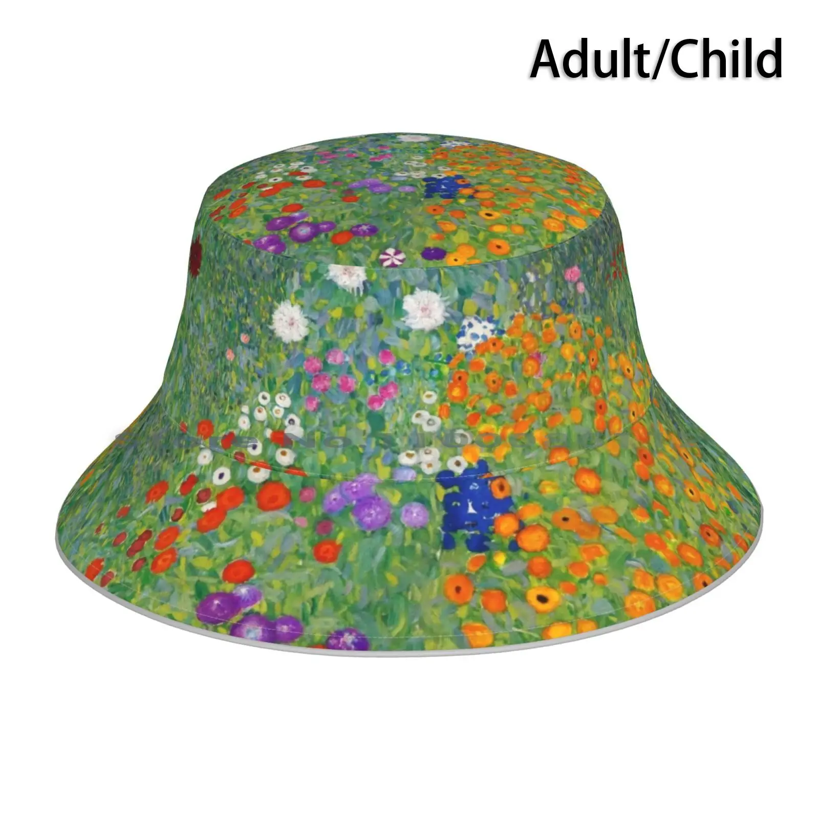 Gustav Klimt Flower Garden Bucket Hat Sun Cap Gustav Klimt Flower Garden Art Nouveau Vintage Pattern Floral Artistic Art Deco