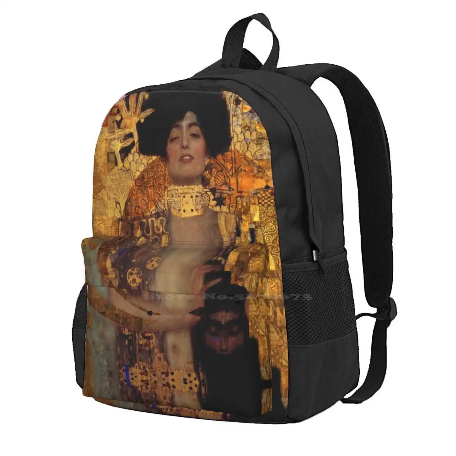 Gustav Klimt-Judith E La Testa Di Holofernes Vendita Calda Zaino Borse Moda Klimt Judith Klimt Gold Woman Klimt Gold Pattern