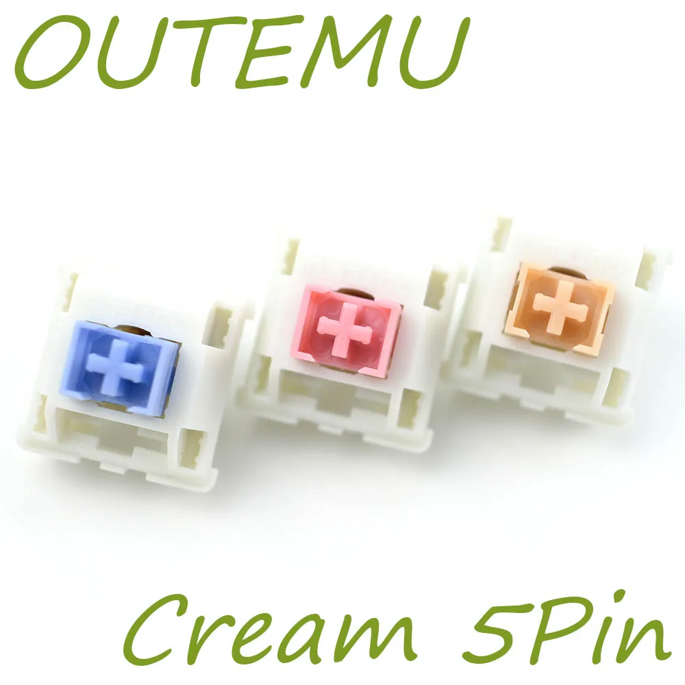 Outemu Switch Silent Cream Yellow Switch Tastiera Meccanica Lubed 5Pin Clicky Tattile Lineare Custom Gaming Rgb Mx Switch