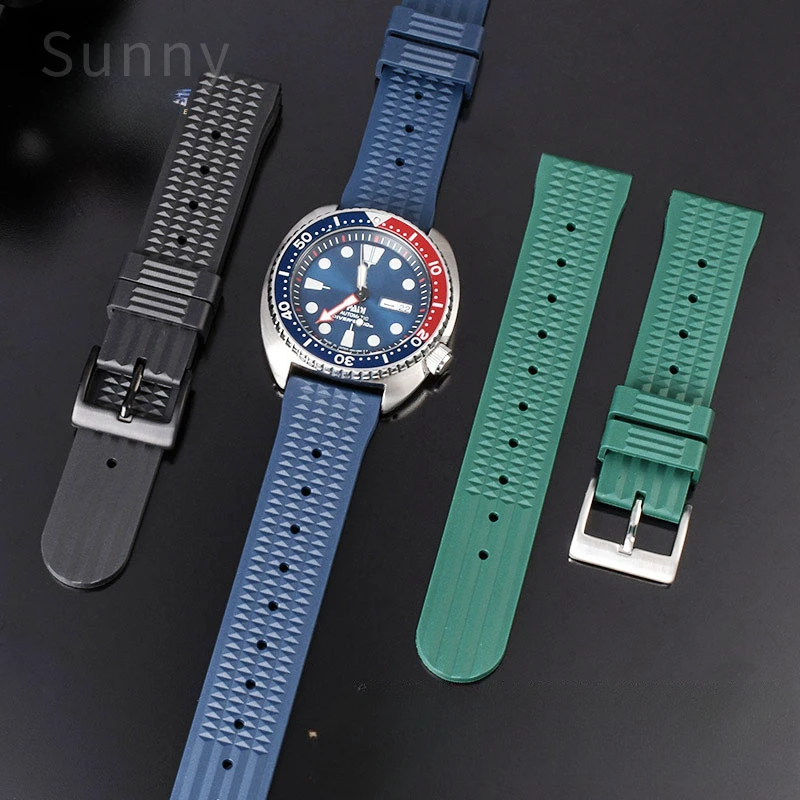 Per No. 5 Seiko In Scatola Abalone Water Ghost Small Mm Ganso Series Sla017 Cinturino Per Orologio Con Struttura Diamantata In Gomma Siliconica Imperm