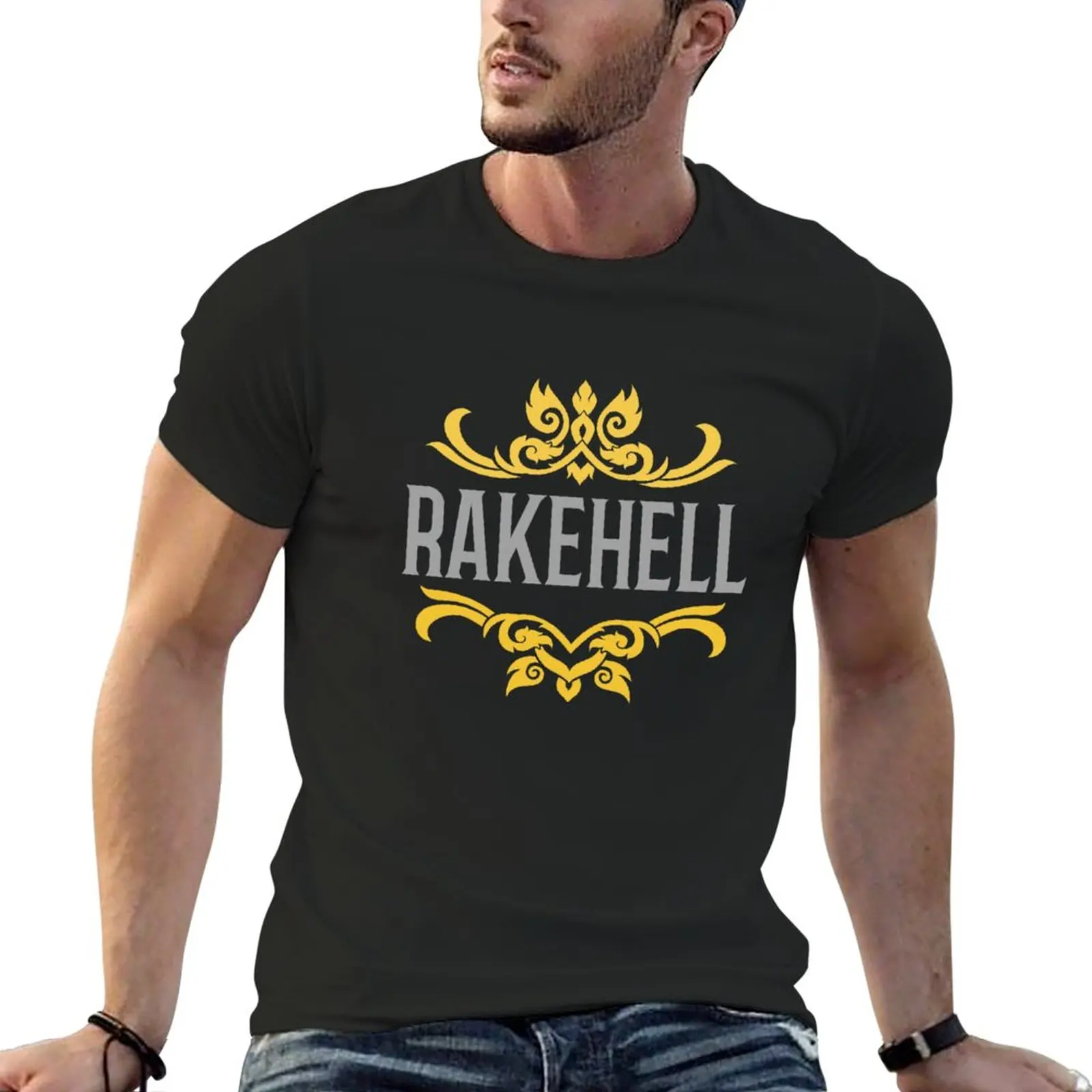 New Rakehell: Funny Romantic Womanizer Casanova Man T-Shirt Magliette Vuote Magliette Aderenti Per Uomo