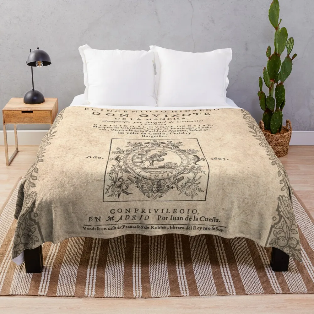 Cervantes, Don Quijote De La Mancha 1605 Coperta Da Tiro Coperta Carina Plaid