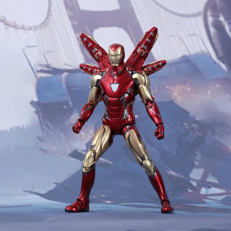 New Iron Man Mk85 17Cm Figure Model Toys Avengers Endgame Iron Man1/9 Scale Light Up Action Figure Deluxe Park Per Bambini