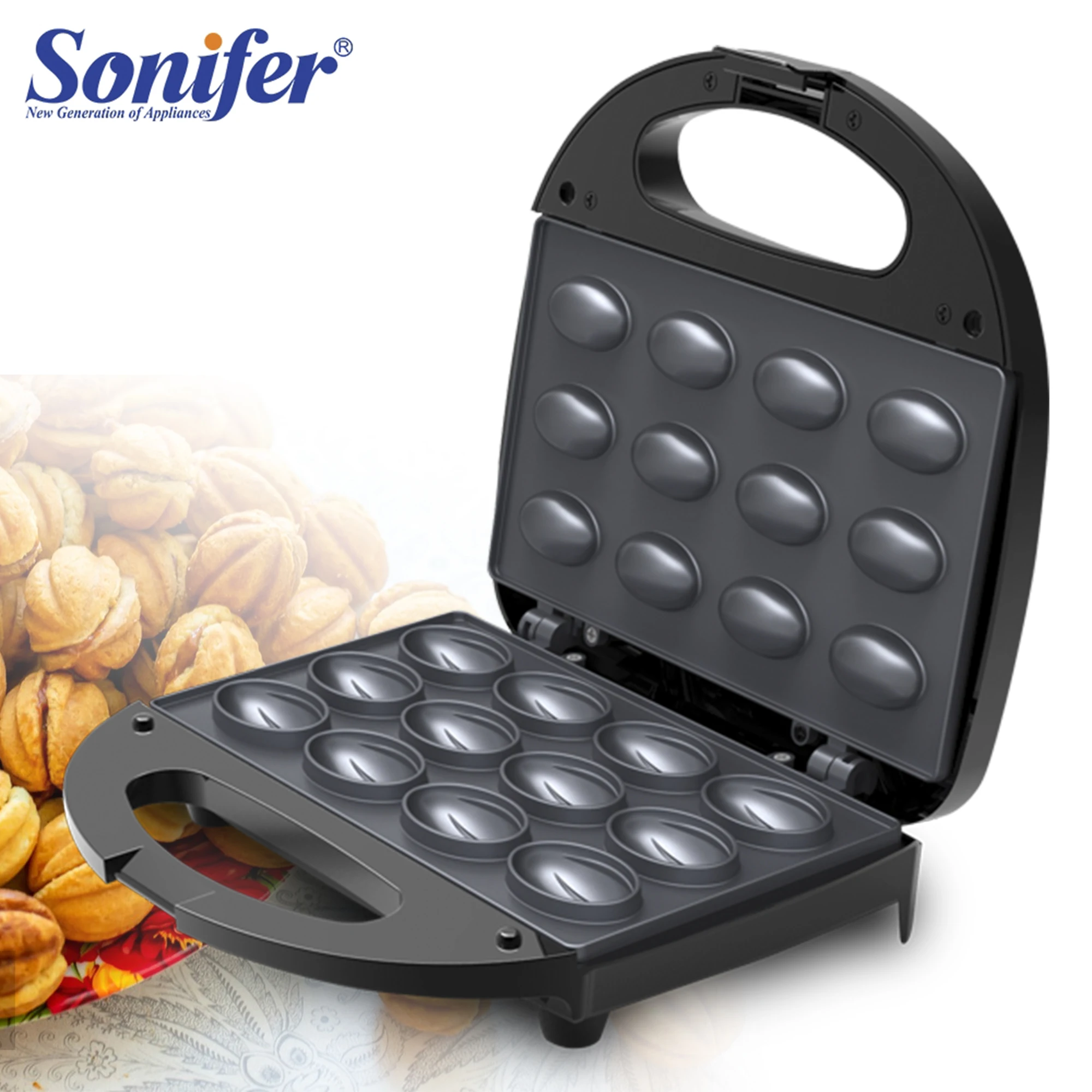 Electric Walnut Cake Waffle Maker 750W Cooking Kitchen Appliances Breakfast Waffle Machine Padella Antiaderente In Ferro Sonifer