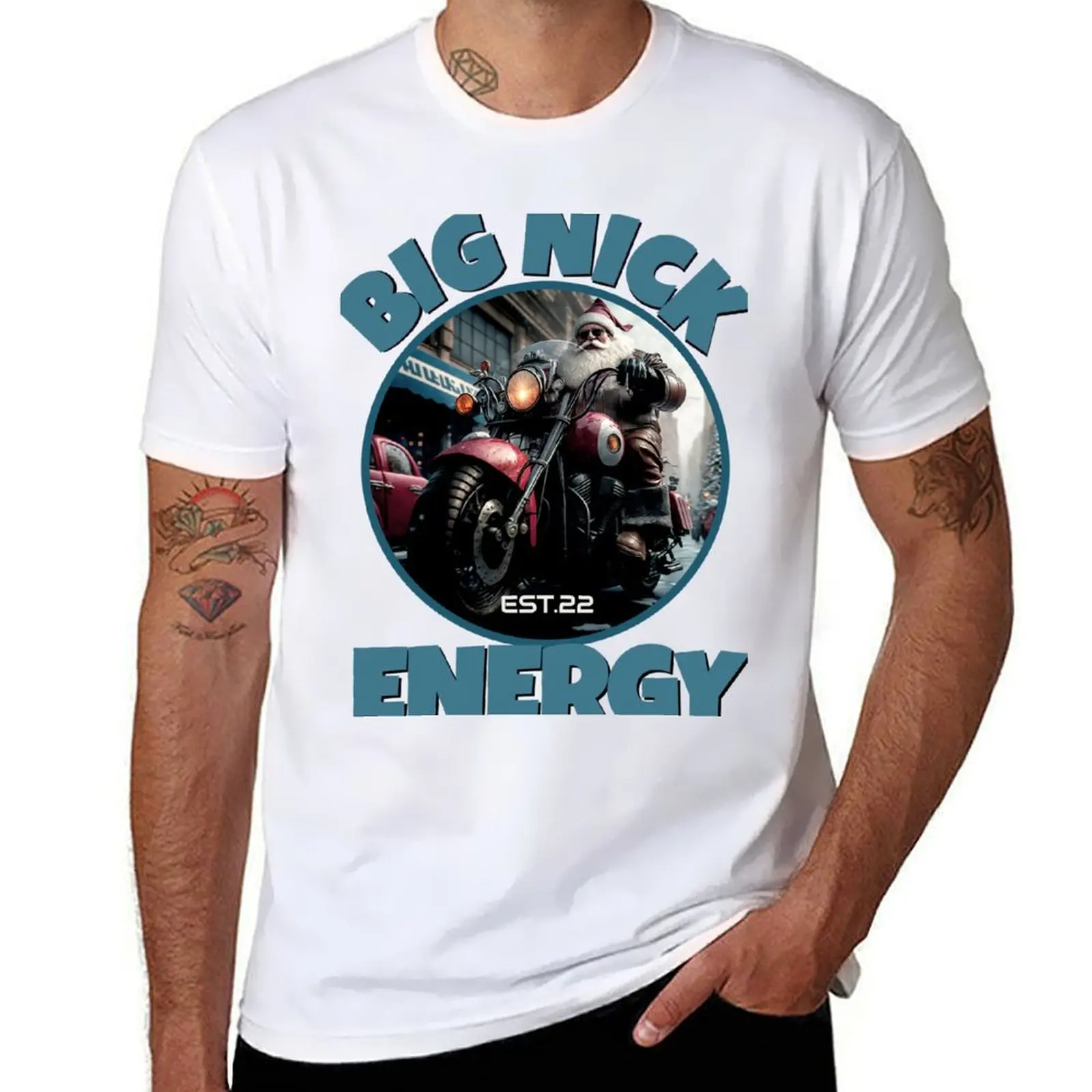 T-Shirt Big Nick Energy Oversize Plus Size Top Ragazzi Bianchi Sublime T-Shirt Grafiche Da Uomo