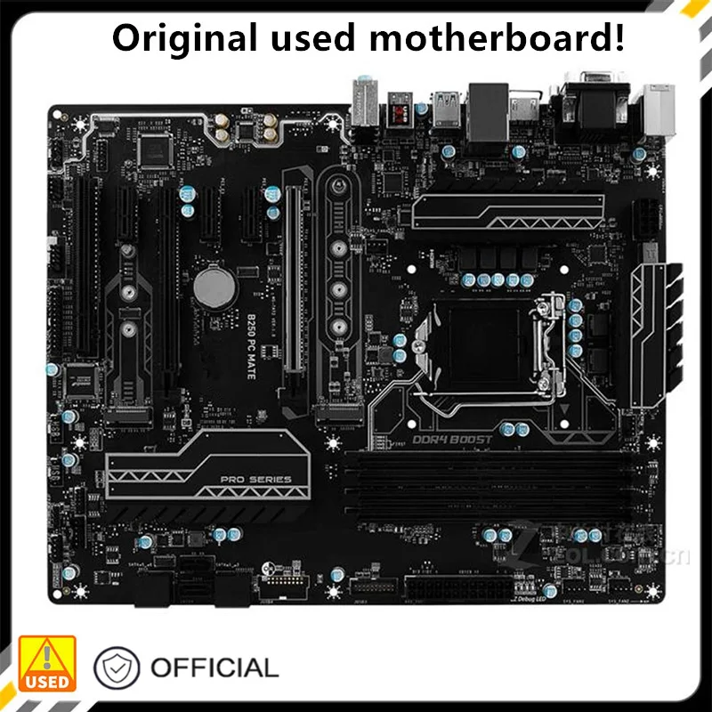 Per B250 Pc Mate Originale Usato Desktop Intel B250 64Gb Ddr4 Scheda Madre Lga 1151 I7/I5/I3 Usb3.0 Sata3