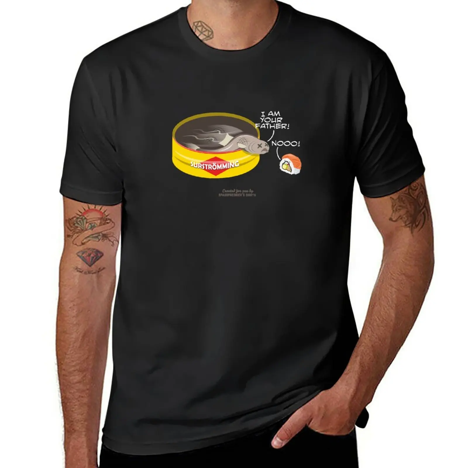 New Surstromming & Sushi T-Shirt T-Shirt Ad Asciugatura Rapida T-Shirt Per Ragazzi T-Shirt Ad Asciugatura Rapida T-Shirt Nera Tinta Unita Da Uomo