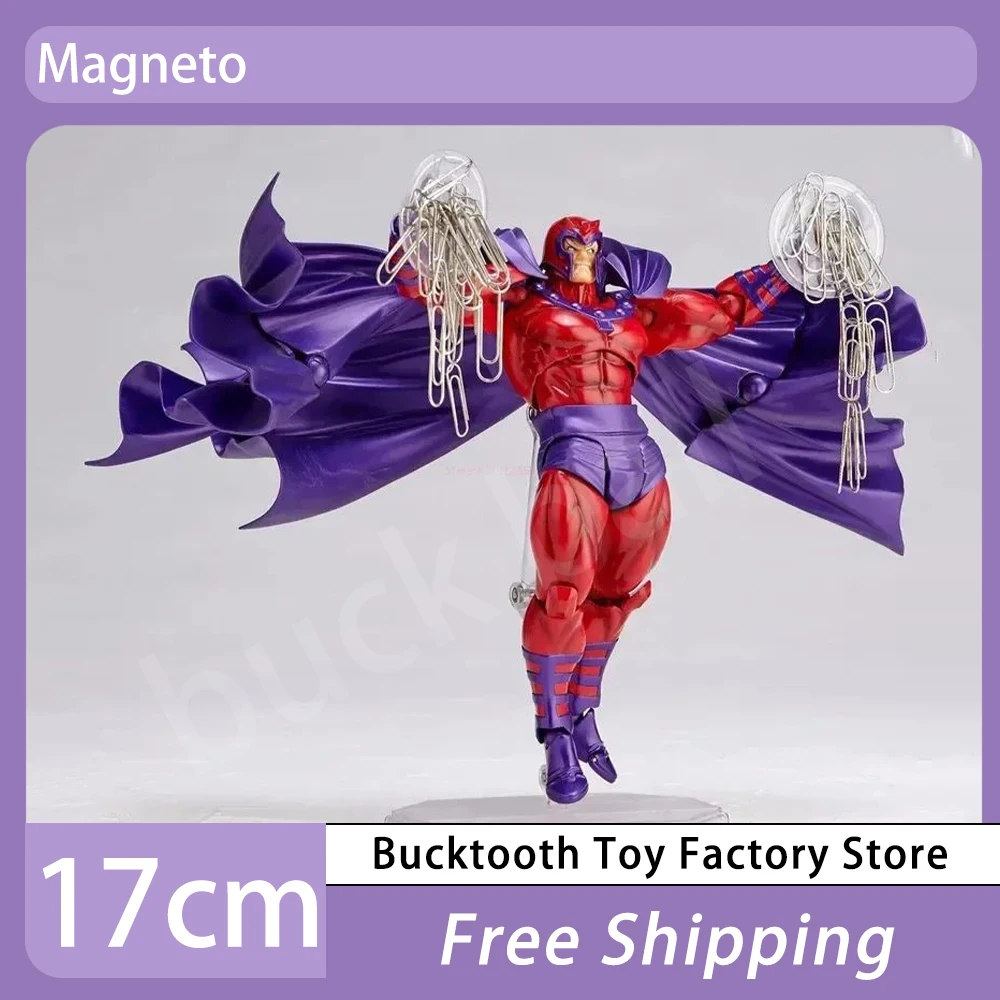 Marvel X Men Anime Figure Magneto Figure Max Eisenhardt 17Cm Action Figurine Model Pvc Statue Doll Collection Ornamento Giocattolo Regalo