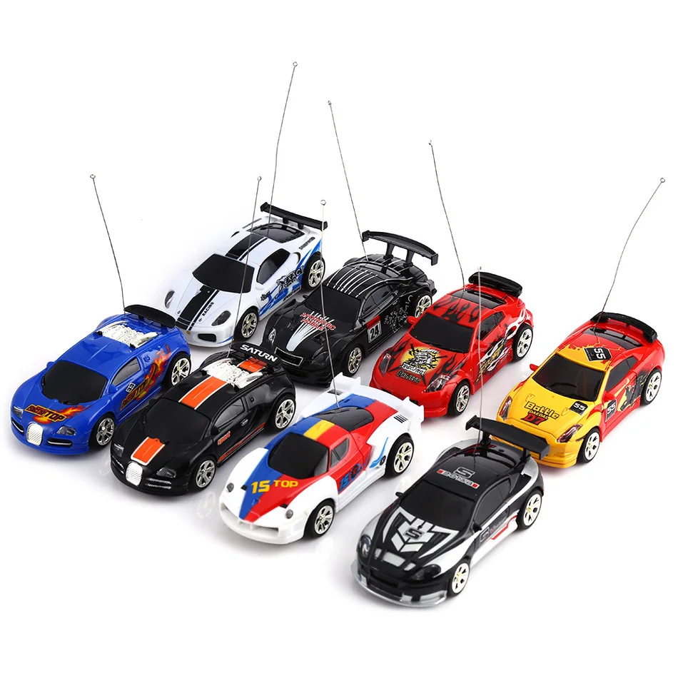 Multicolor Coke Can Mini Speed Sport Car Rc Radio Remote Control Micro Racing Car 4 Frequenze Giocattoli Radiocomandati Per Regalo Per Bambini