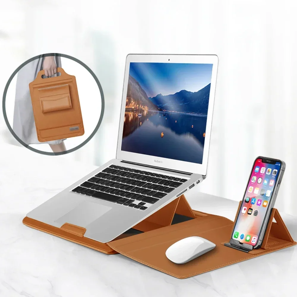 Custodia Per Notebook Multifunzionale In Pelle Pu Per Laptop Per Macbook Air 13/14/15/16 Pro Cover Accessories