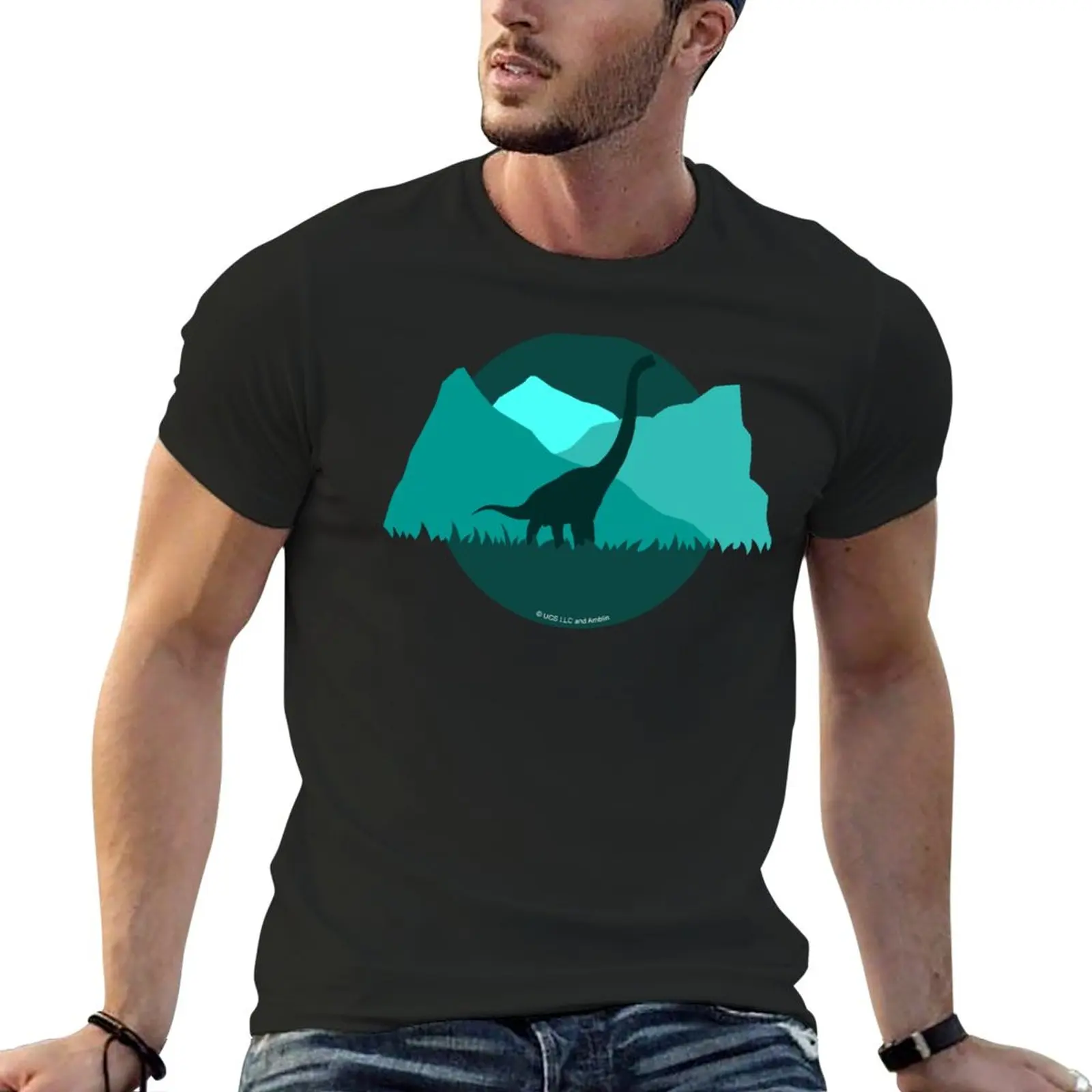 New Brachiosaurus Jurassic World T-Shirt Plus Size Top T-Shirt Tinta Unita Magliette Pesanti Abbigliamento Uomo