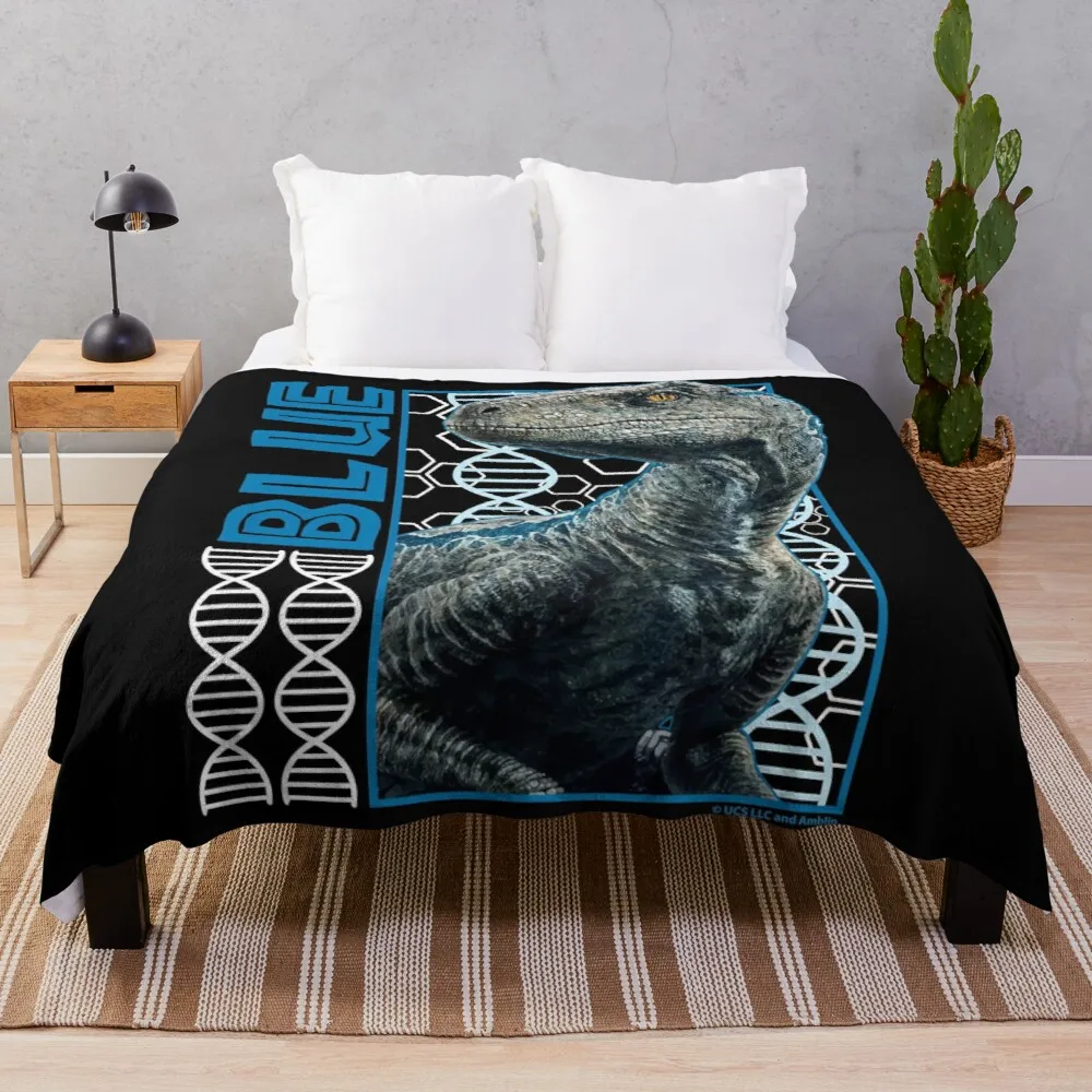 Jurassic World - Blue Fan Art Graphic Throw Coperta Doppia Coperta
