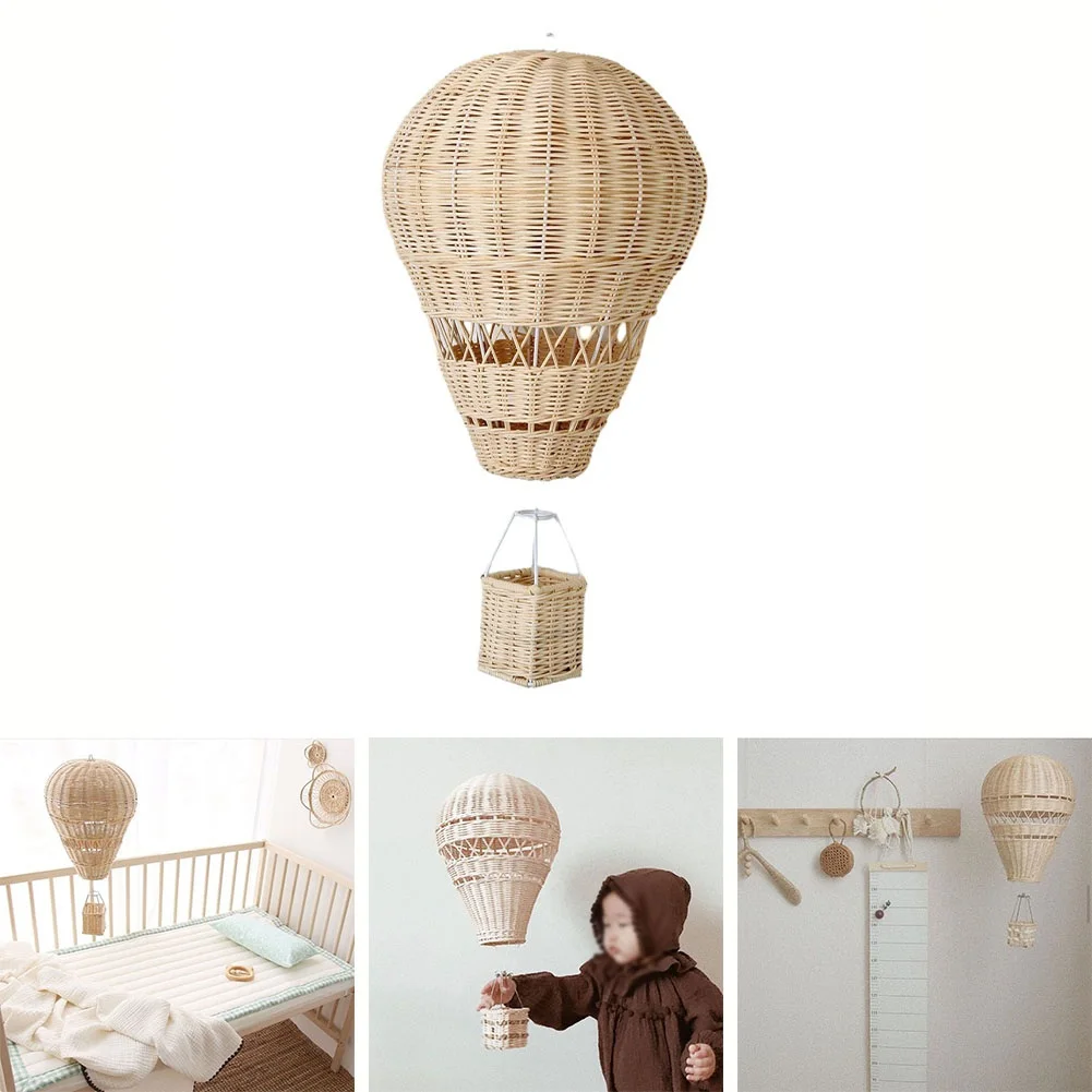 Puramente Tessuto A Mano In Rattan Mongolfiera Camera Dei Bambini Decorazione Prescolare Intrecciata Mongolfiera Camera Decorazione Festa A Casa