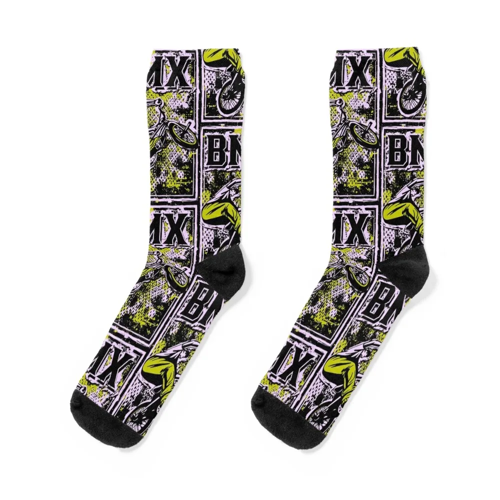 Retro Bmx Apparel - Grunge Bmx Bike - Bmx Freestyler Socks Calza Natalizia Cool Man Socks Donna