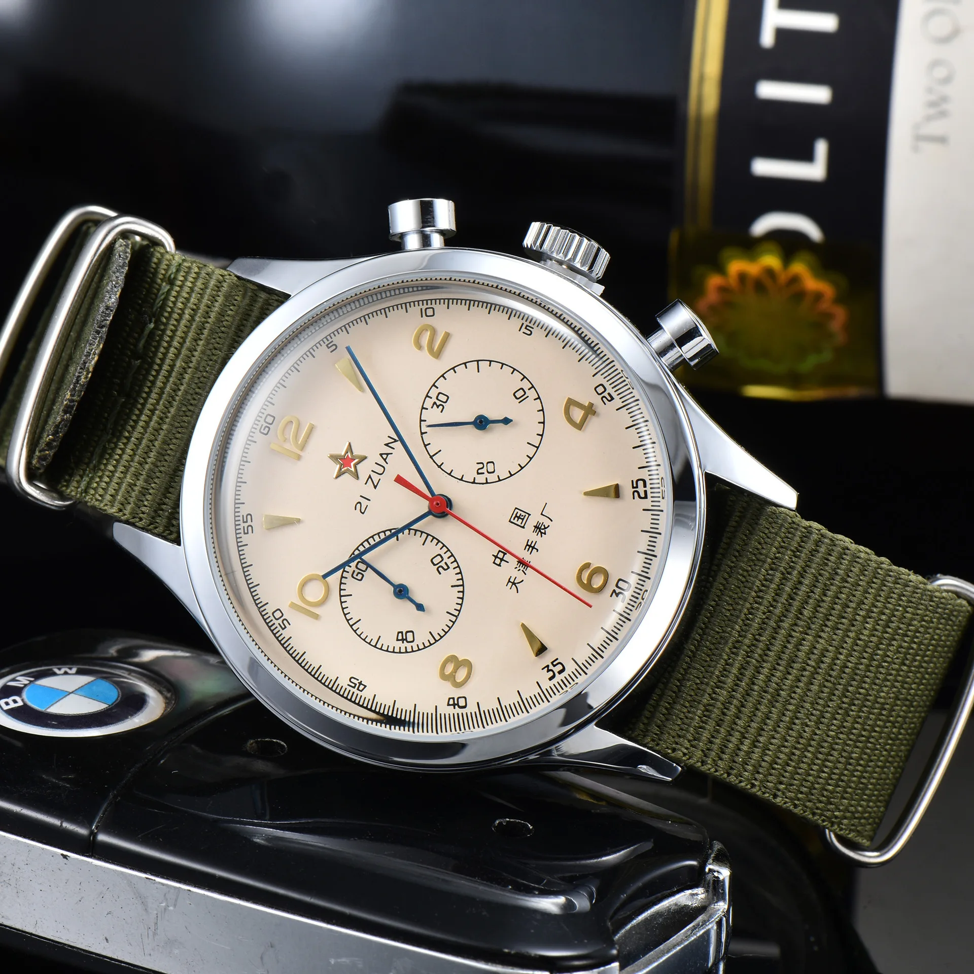 Hemudu China Aviator Seagull 1963 Cronografo Orologio Meccanico Per Uomo St1901 Movimento Militare Pilota Manuale Orologi Meccanici