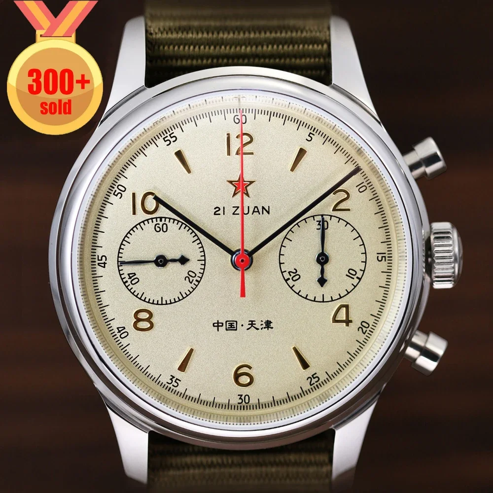 China Aviator Seagull 1963 Cronografo Orologio Meccanico Per Uomo St1901 Movimento Militare Pilota Manuale Orologi Meccanici