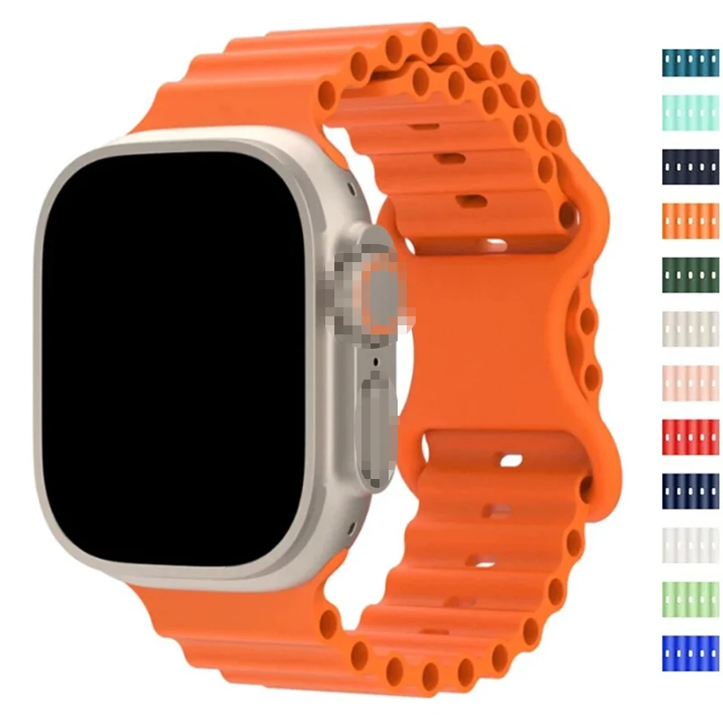 Cinturino Oceanico Per Apple Watch Ultra 1 Ultra 2 49Mm Cinturino In Silicone Originale 1:1 Bracciale Per Iwatch Series Ultra 1 2 49Mm