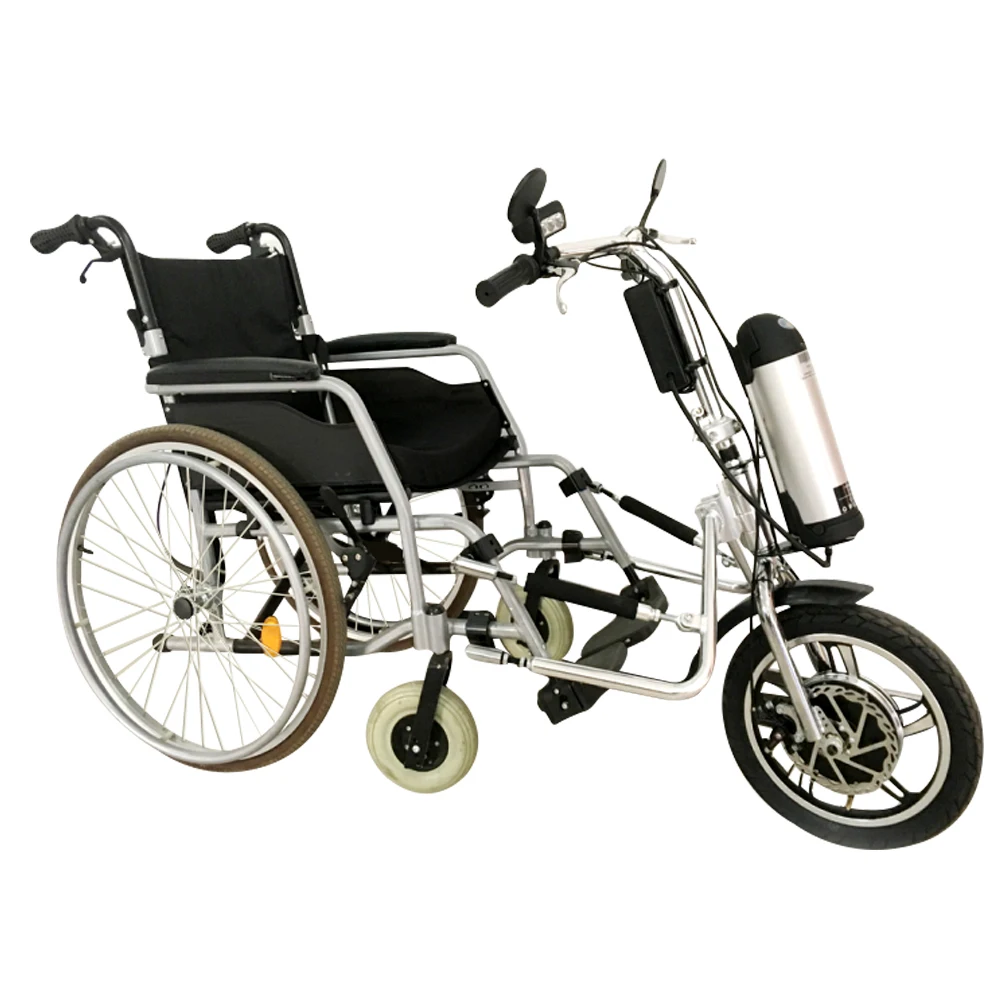 Ce Rohs Goedketuring Wp-02 36V 350W Elektrische Rollstoel Attacco Rimorchio Elektrische Handcycle Handbike Voor Handmatige Rolsto
