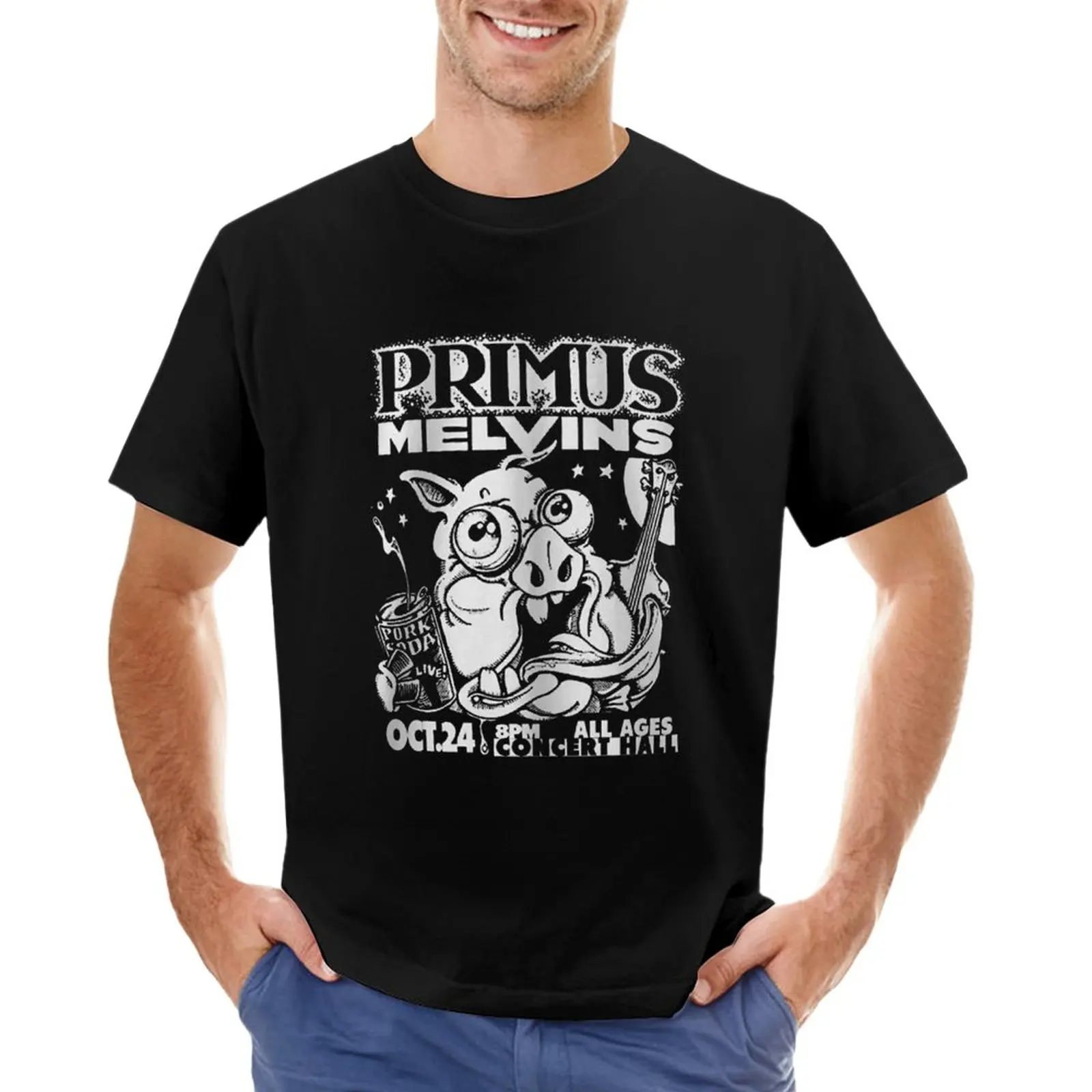 Primus Melvins T-Shirt Custom T Shirts Shirts Graphic Tees Sports Fan T-Shirts Men Long Sleeve T Shirts
