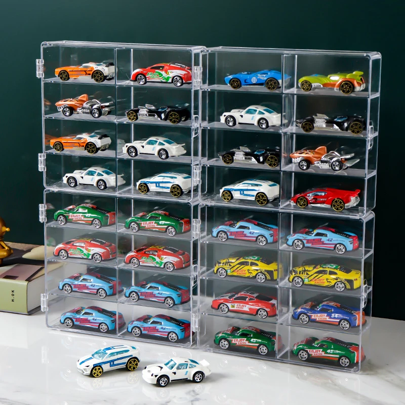 Hot Wheels Display Box Car Model Toy Cabinet Rack Per Hotwheels Cars Diecast Storage Espositore Antipolvere Acrilico