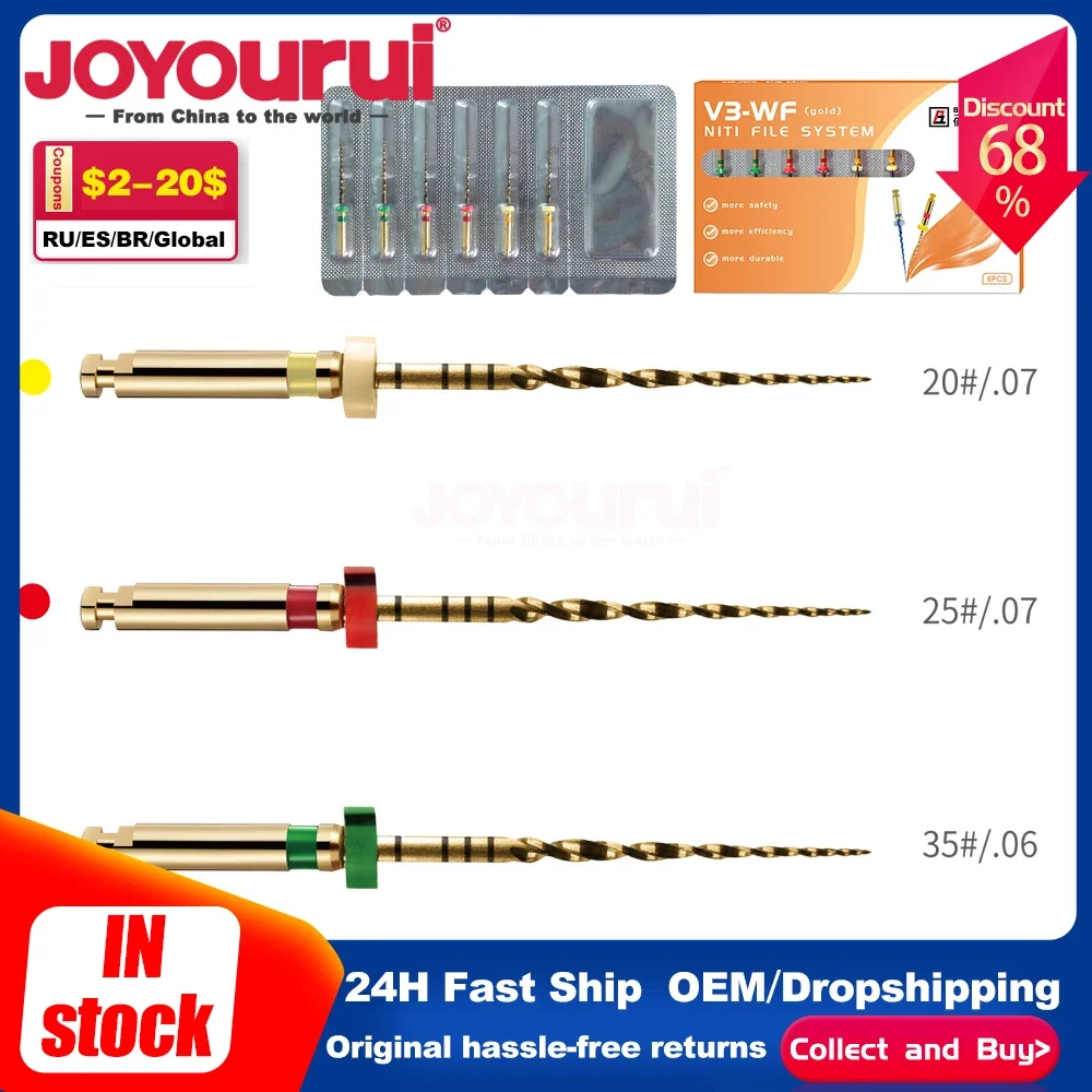 6Pcs Dental Endo File Engine Use Root Canal 21Mm 25Mm Strumento Per Odontoiatria File Endodontici Rotanti Path Glide Sbiancamento Dei Denti