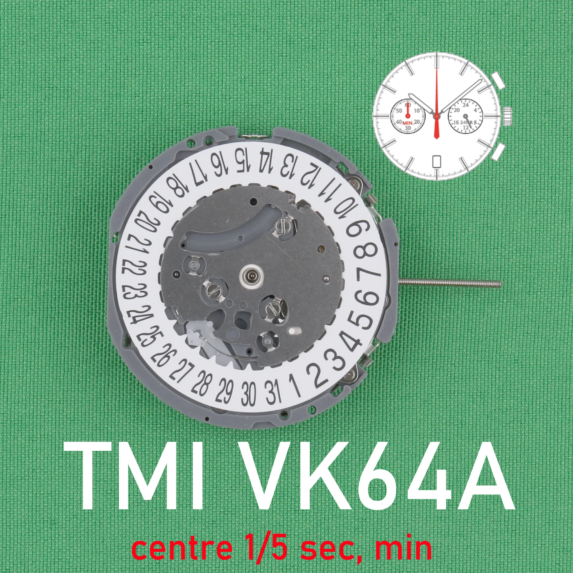 Movimento Vk64 Nuovo Giappone Seiko Vk64A Movimento Al Quarzo Originale Sii/Tmi Vk64 Movimento Dell'Orologio Accessori Per Orologi Data A 6