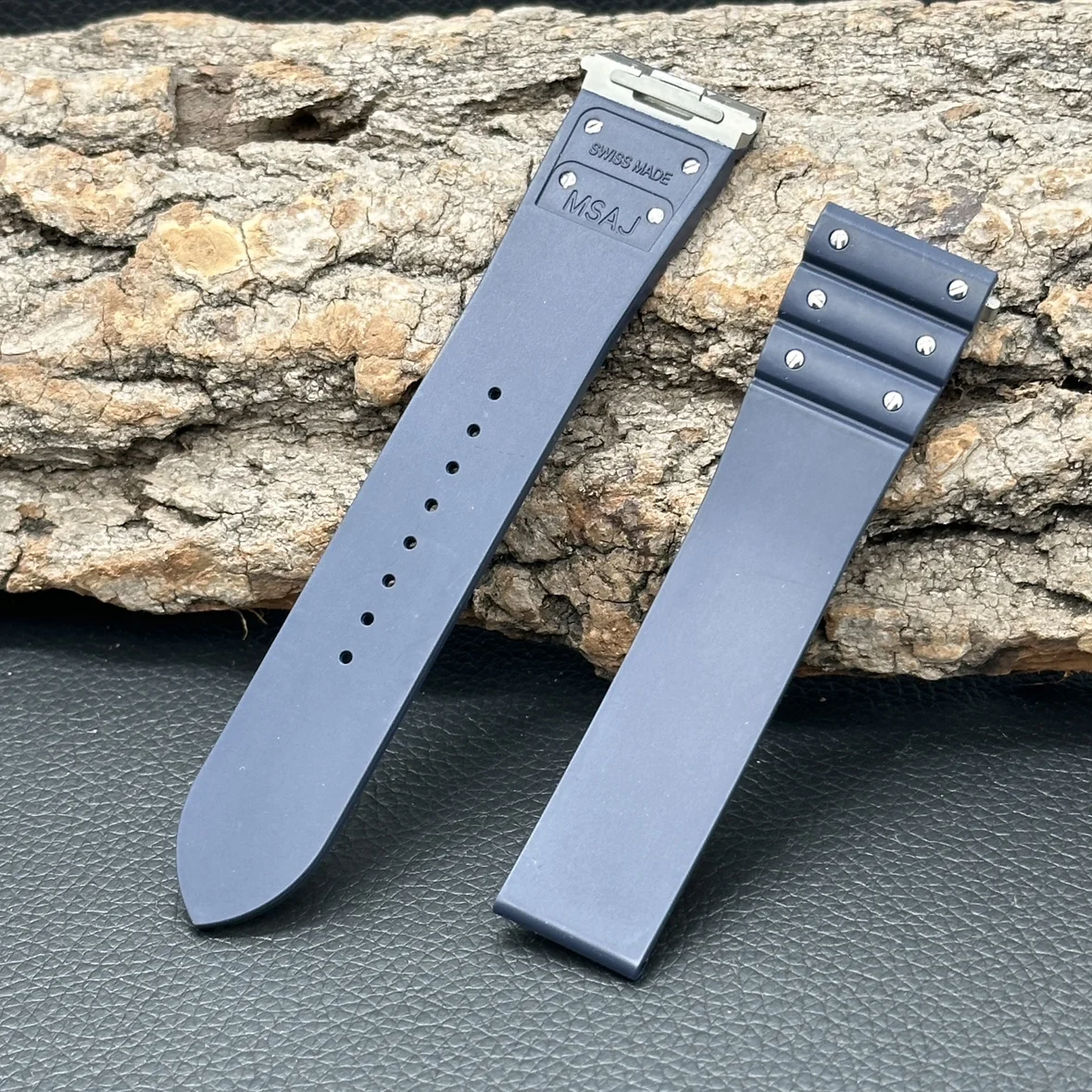 Cinturino In Fluorurubber Aaa Da 21Mm Per Bracciale Impermeabile A Sgancio Rapido Cartier New Santos Watch Band