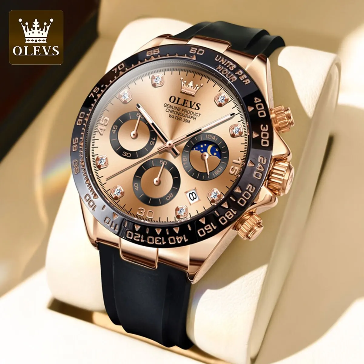 Olevs Luxury Men Watch Quartz Man Watches Impermeabile Luminoso Top Brand Watch For Men Date Chronograph Sport Orologio Da Polso