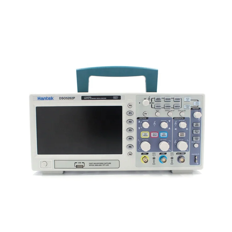 Hantek Dso5202P Oscilloscopio Digitale 200Mhz 2 Canali Pc Usb Lcd Portatile Osciloscopio Portatil Utensili Elettrici
