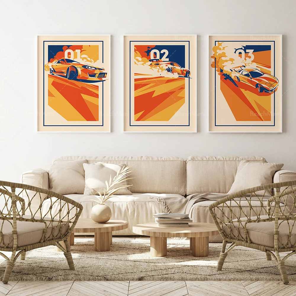 Set Di Poster Per Auto Alla Deriva, Poster Per Auto Jdm, Poster Mazda Rx8, Poster Per Auto Alla Deriva, Poster Supra
