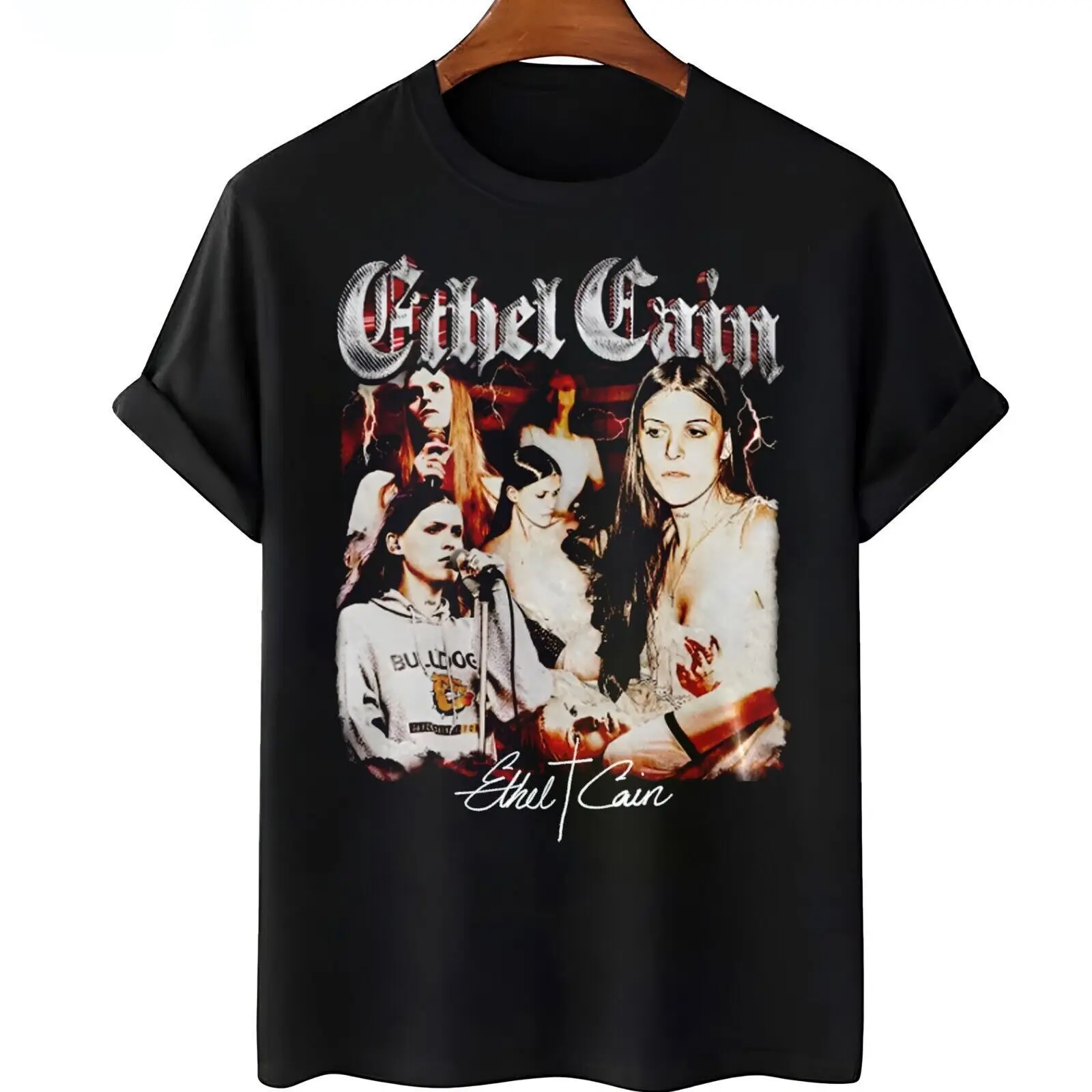 Ethel Cain Singer Shirt Regalo Famiglia T-Shirt Nera Tutte Le Taglie Maniche Lunghe